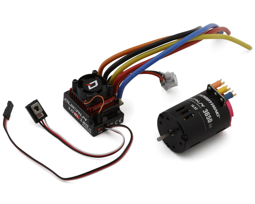 Hobbywing Quicrun 10BL120 G2 Sensored Brushless ESC Combo w/3650 SL G2 Motor (10.5T) - 38020381