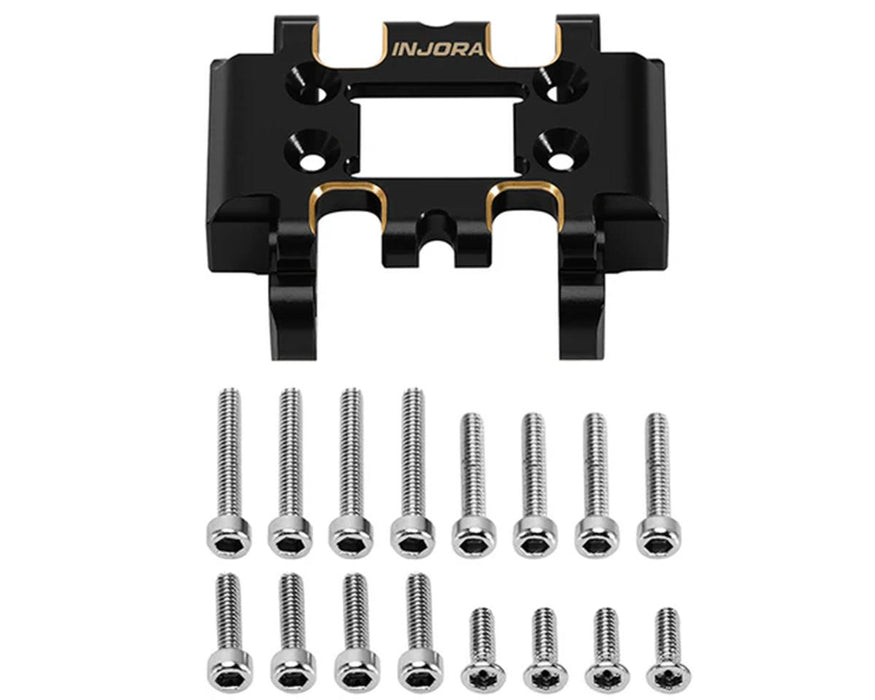 INJORA Brass Center Skidplate for Ascent-32 (Black) - ASC32-03BK