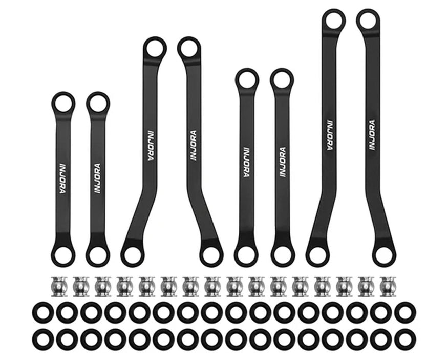 INJORA Aluminum High Clearance Link Set for Ascent-32 (Black) - ASC32-04BK