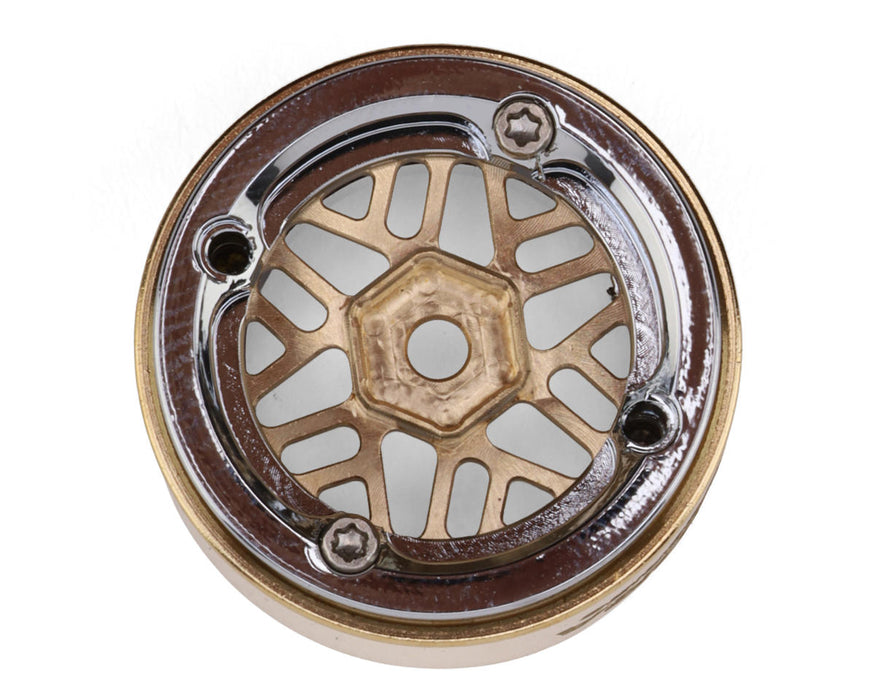 INJORA 0.7" D19 ModuWheel Beadlock Wheels (9.4g) (4pcs) (Gold) - MW7006-19