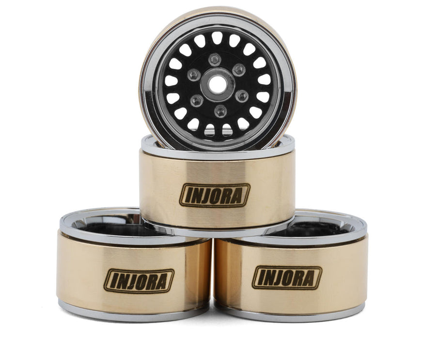 INJORA ModuWheel 1.0" Beadlock Wheels (4) (Blue) - YQW-MW1016BK