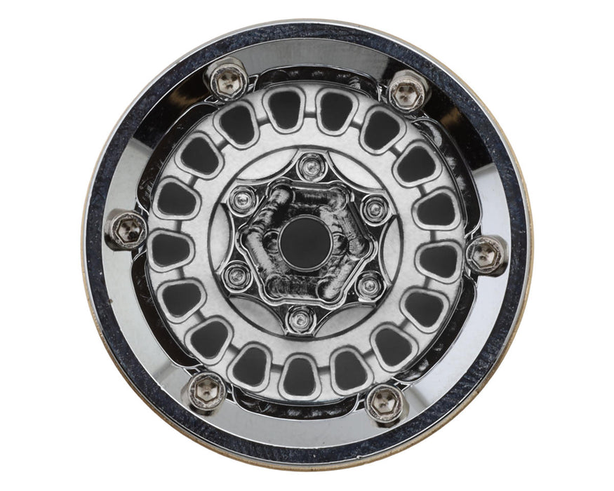 INJORA ModuWheel 1.0" Beadlock Wheels (4) (Silver) - YQW-MW1016SR