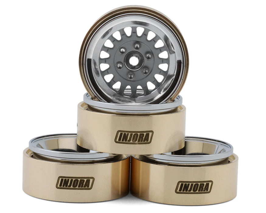 INJORA ModuWheel 1.3" Beadlock Wheels (4) (Grey) - YQW-MW1316GL