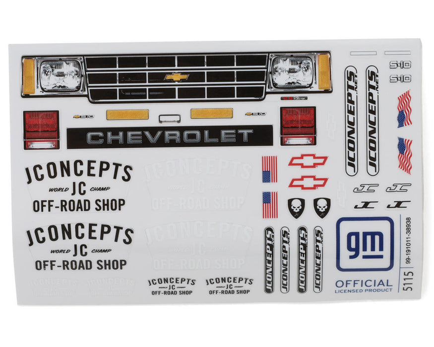 JConcepts SCX24 1990 Chevy S10 Pickup Pre-Trimmed Body (Clear) (5.2") - 0494