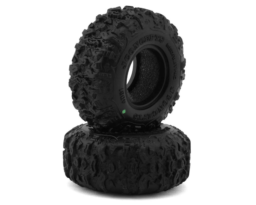 JConcepts Megalithic 1.0" Micro Crawler Tires (57mm OD) (Green) (2pcs) - 4081-02