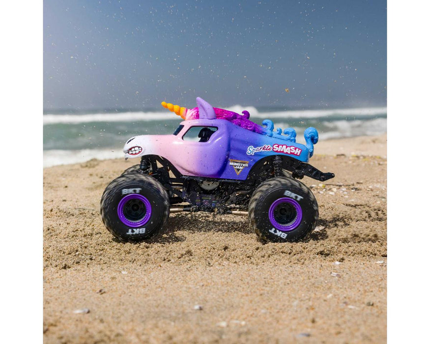 Losi 1/18 Mini LMT 4X4 Brushed Monster Truck RTR, Sparkle Smash - LOS01026T5