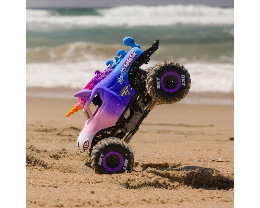 Losi 1/18 Mini LMT 4X4 Brushed Monster Truck RTR, Sparkle Smash - LOS01026T5