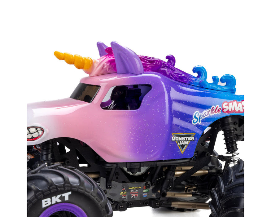 Losi 1/18 Mini LMT 4X4 Brushed Monster Truck RTR, Sparkle Smash - LOS01026T5