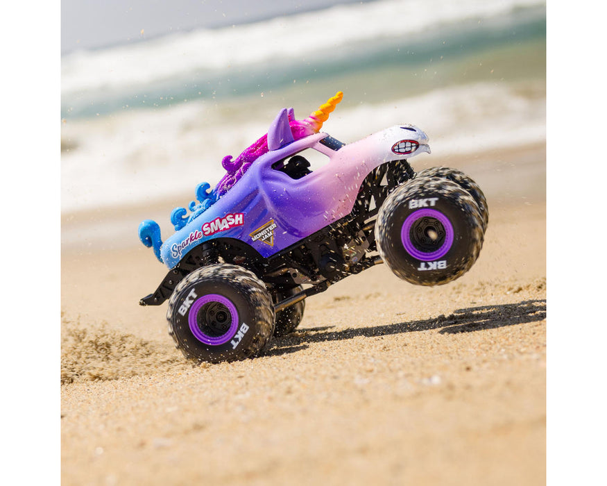 Losi 1/18 Mini LMT 4X4 Brushed Monster Truck RTR, Sparkle Smash - LOS01026T5