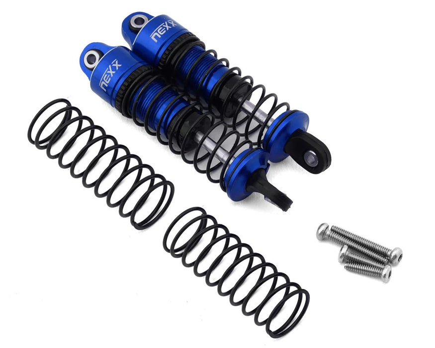 NEXX RACING Front Aluminum Oil-Filled Shocks for Mini-B/T (2pcs) (Blue) - NX-429-BL