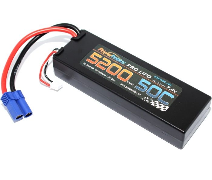 Power Hobby 5200mAh 7.4V 2S 50C LiPo Battery with EC5 PHB2S520050CEC5HCS