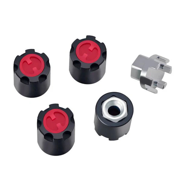 Power Hobby 1/10 Scale Crawler M4 Locking Hubs - PHBSCX1002BLACK