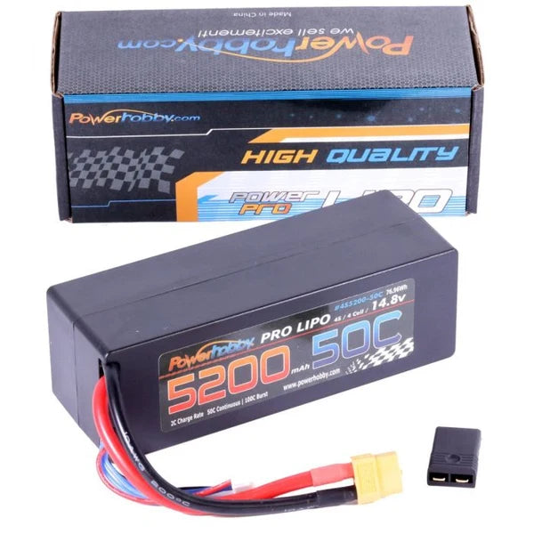 Power Hobby 4S 14.8V 5200mAh 50C LCG LiPo Battery w/XT60 - PHB4S520050CLCGXT60