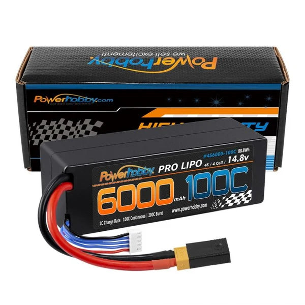 Power Hobby 4S 14.8V 6000mAh 100C LiPo Battery w/XT60 - PHB4S6000100CXT60APT