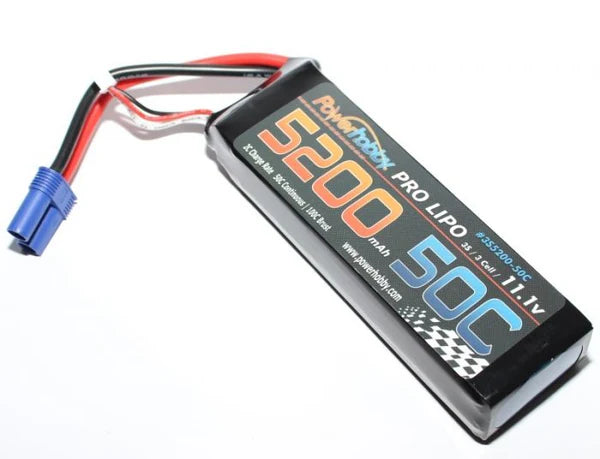Power Hobby 5200mAh 11.1V 3S 50C LiPo Battery with EC5 PHB3S520050CEC5HCS
