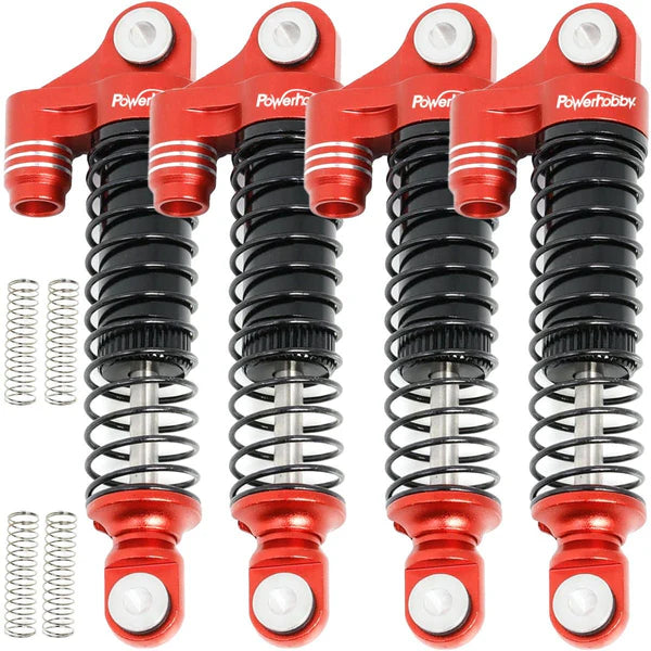 Aluminum 51mm Long Travel Shocks, TRX-4M (Red) - PHBTRX597RED