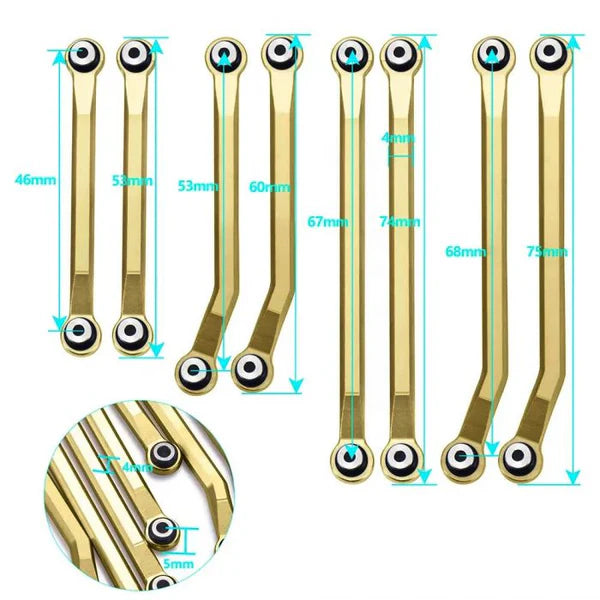 PowerHobby Brass High Clearance Links for TRX4-M - PHB5244