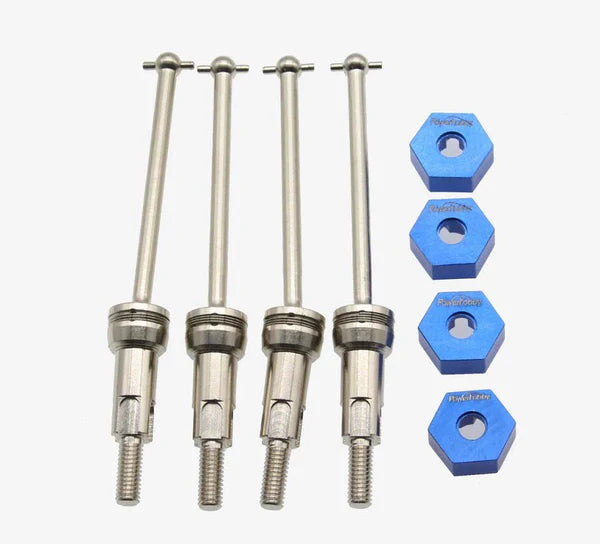 Power Hobby Front & Rear CVD Axles for Arrma Grom (4pcs) (Silver) - PHB6573SILVER