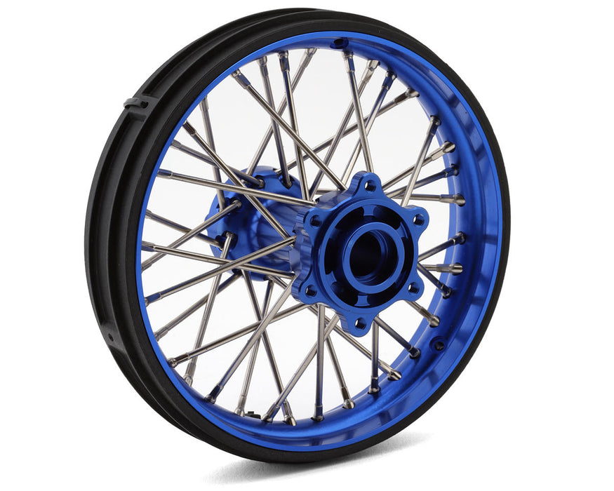 Pro-Line Pro-Spec Aluminum V2 Bead Rear Wheel, Assembled (Blue): Promoto-MX - PRO283700T1