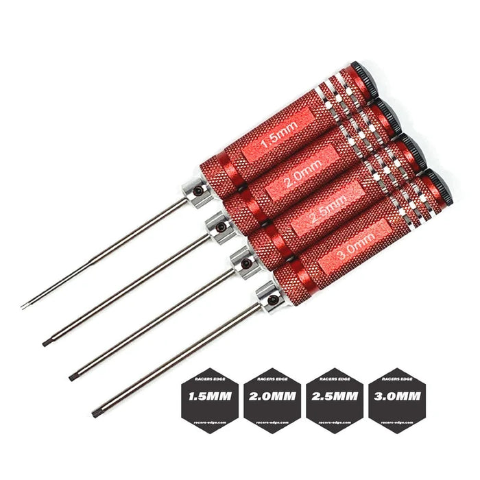 Racers Edge Metric Hex Driver Set (Red) - RCE7215R