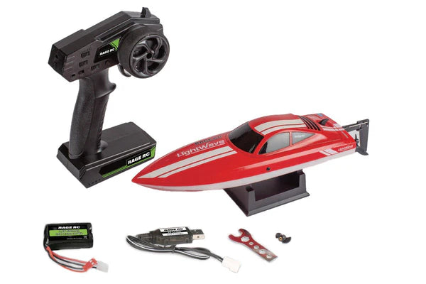 LightWave Electric Micro RTR Boat (Red) - RGRB1133