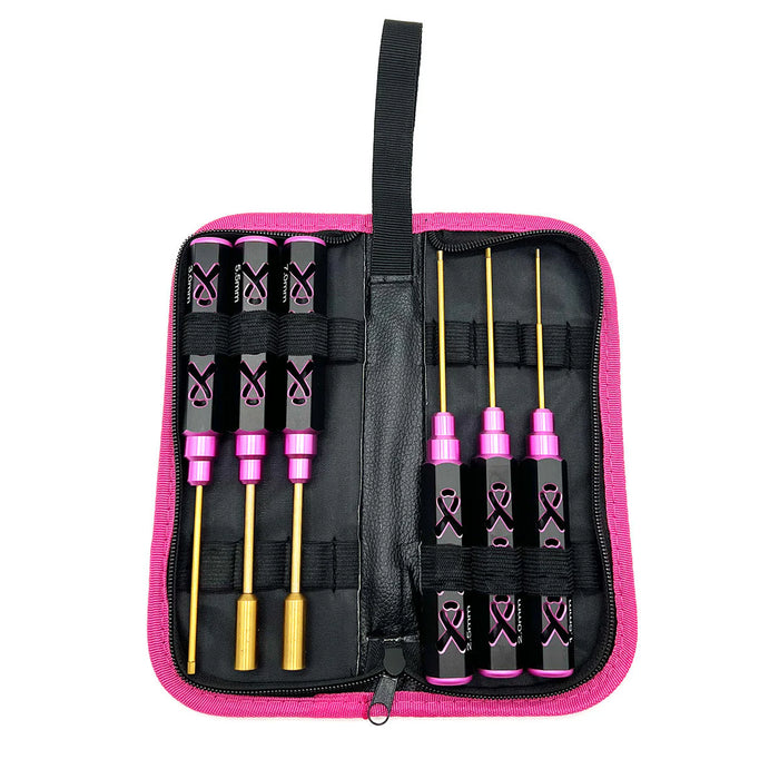 Racers Edge Breast Cancer Awareness 6 Piece Hex & Nut Driver Set - RCE7230