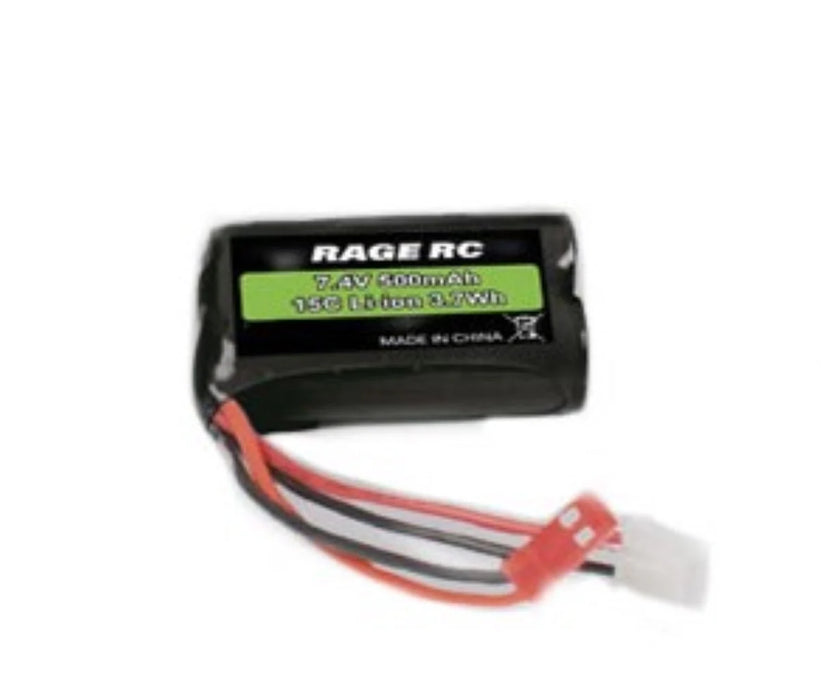 Rage RC 7.4v 500mAh Li-ion Battery;  LightWave Boat - RGRB1168