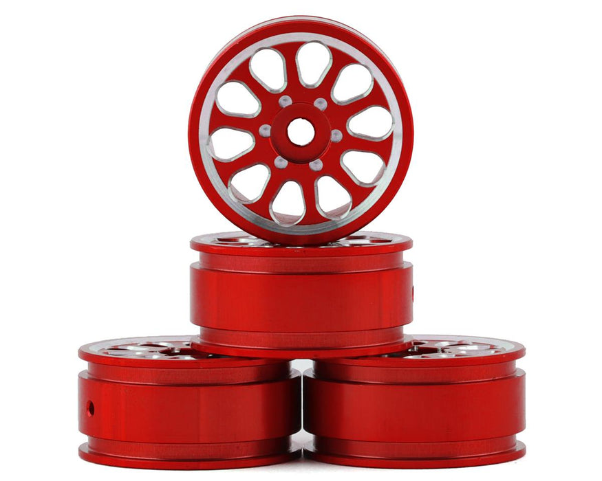 Samix SCX24 Aluminum 1.0" Wheel Set (Red) (4) - SAMSCX24-6069RD