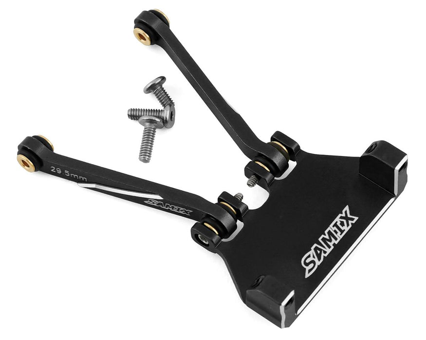 Samix SCX24 Aluminum 4-Link Servo Mount w/29.5mm Links (Black) (EcoPower/Emax) - SAMSCX24-6668E-29.5-BK