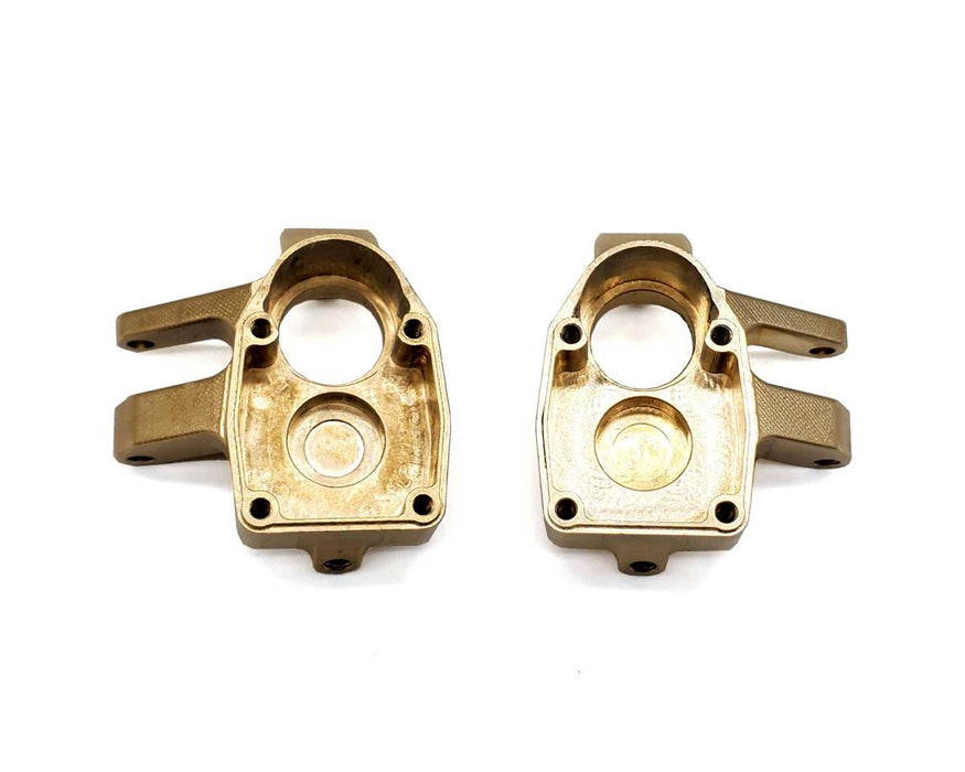 Reef's RC Brass Portal Steering Knuckles for Axial (2pcs) (Gold) - SEHREEFS175