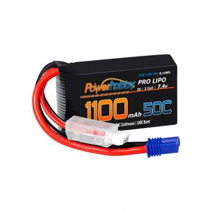 Power Hobby 2S 1100mAh 50C LiPo Battery w/EC2 Plug: Losi Mini-B, Mini-T 2.0, JXR2 - PHB2S1100MAH50CEC2