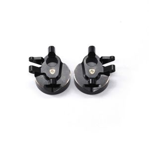 Power Hobby Brass Front Portal Steering Knuckles, Black, for Axial Capra / SCX10 III - PHBSCX1009