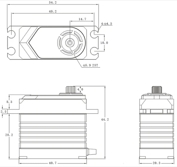 SRT HV Coreless Digital Servo - T55