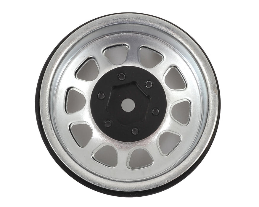 SSD RC D Hole 1.9" Steel Beadlock Crawler Wheels (Silver) (2) - SSD00006