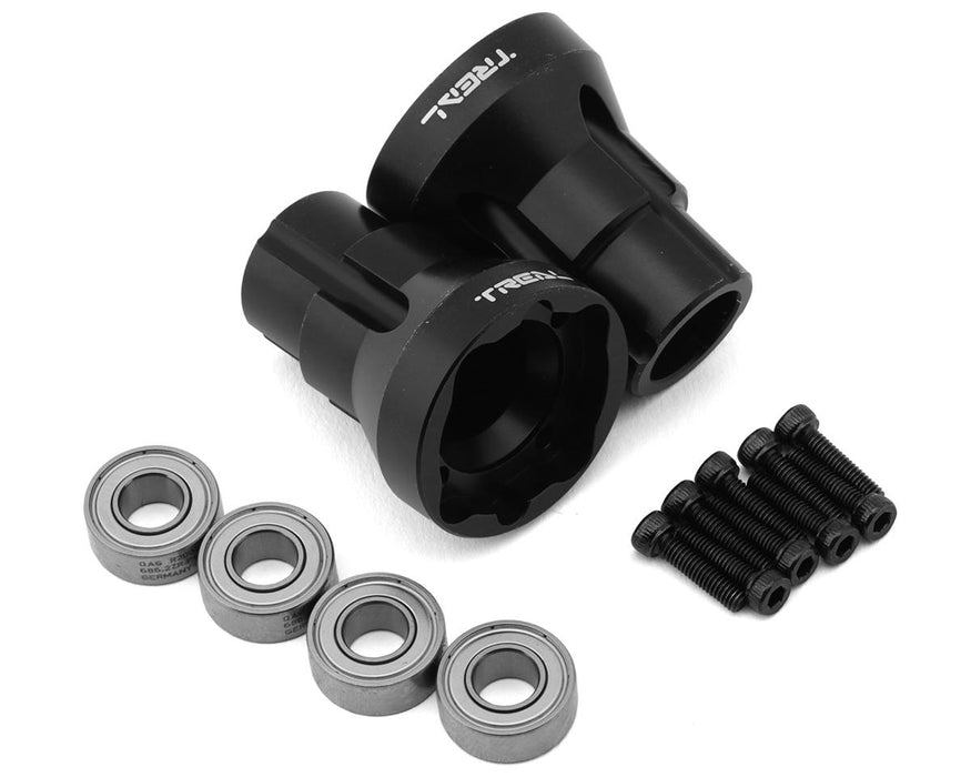 Treal Aluminum Rear Axle Mount Set, Rear Hubs (0 Degree) (Black), Losi LMT - TLHTLMT-09