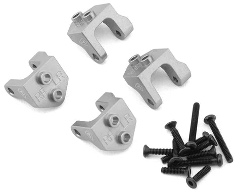 Treal Hobby Losi Mini LMT Aluminum Lower Shock & Links Mounts (Silver) (4) - TLHTLMT18-35