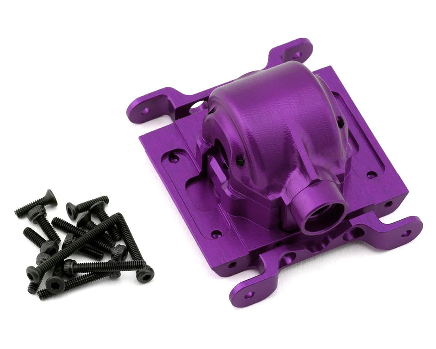 Treal Hobby Losi Mini LMT Aluminum Center Differential Gear Box Housing (Purple) - TLHTLMT18-50