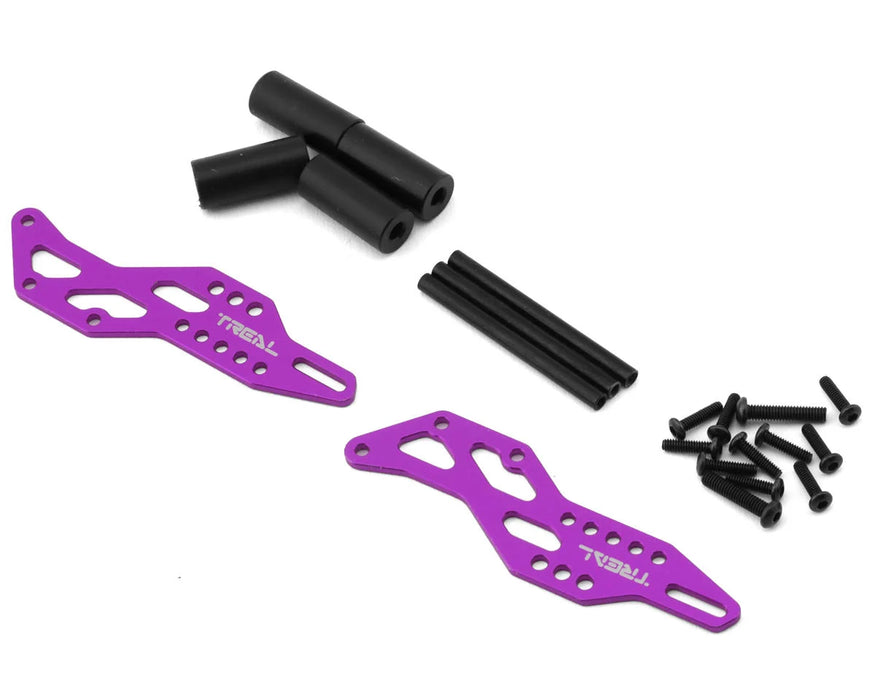 Treal Hobby Losi Mini LMT Aluminum Wheelie Bar Set (Purple) - TLHTLMT18-83