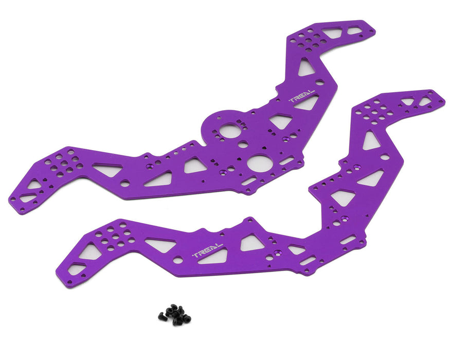 Treal Hobby Losi Mini LMT Aluminum Chassis Frame Side Plates (Purple) (2) - TLHTLMT18-93