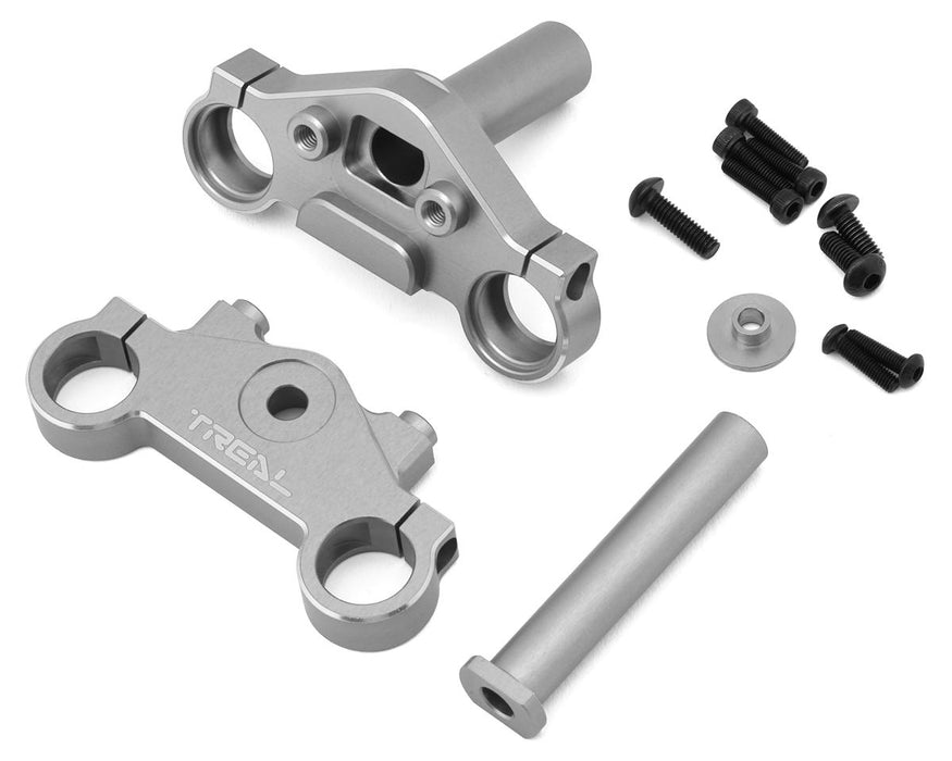 Treal Hobby Promoto CNC Aluminum Triple Clamp Set (Silver) - TLHTPROMOTOMX-18