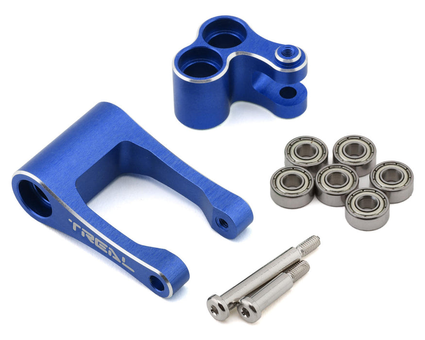 Treal Hobby Promoto CNC Aluminum Suspension Linkage Set (Blue) - TLHTPROMOTOMX-20