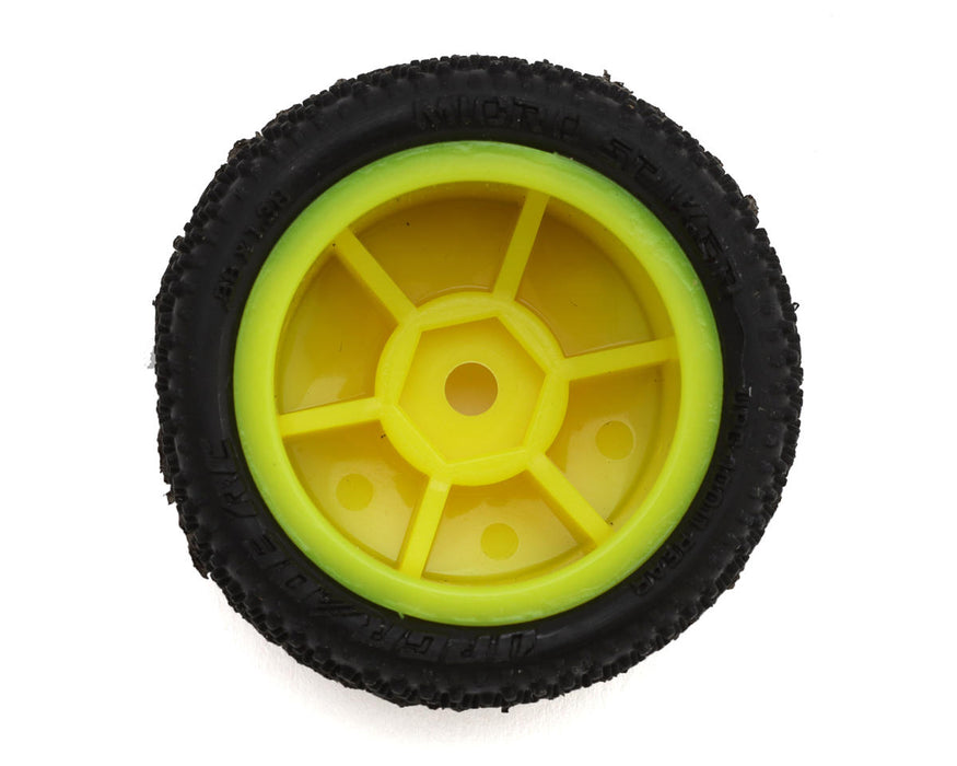 Upgrade RC Micro Spiker Carpet Tires for Micro-T (Front & Rear) (Yellow) - UPG-10011-TY