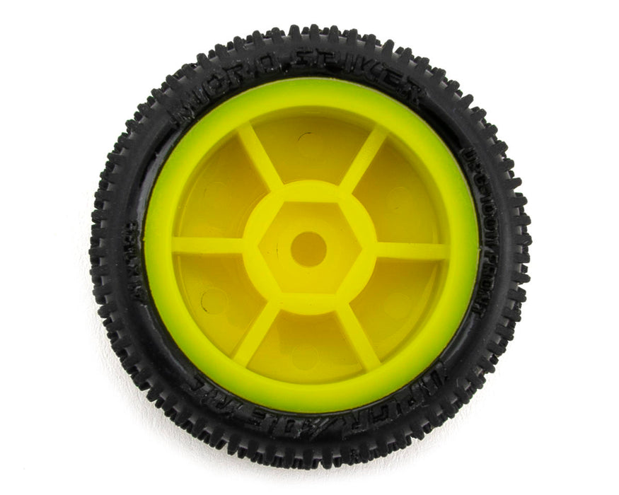 Upgrade RC Micro Spiker Carpet Tires for Micro-B (Front & Rear) (Yellow) - UPG-10011-Y