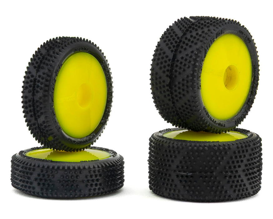 Upgrade RC Micro Spiker Carpet Tires for Micro-B (Front & Rear) (Yellow) - UPG-10011-Y