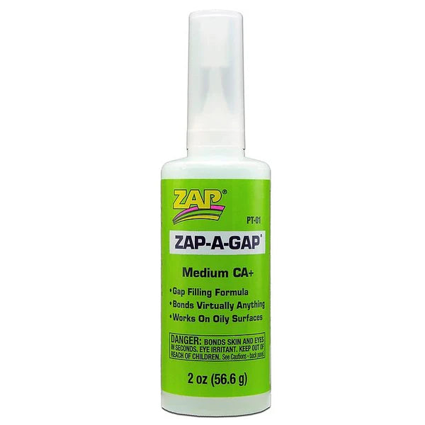 Zap Glue Zap-A-Gap Medium CA+ Glue, 2 oz - PAAPT01