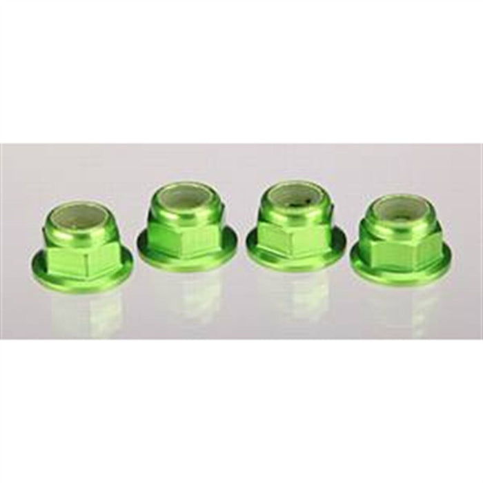 Traxxas 4MM Flanged Nuts Green (4) - 1747G