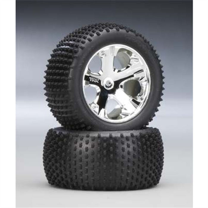 Traxxas Chrome Wheel Rear w/Alias Tire (2) - 3770