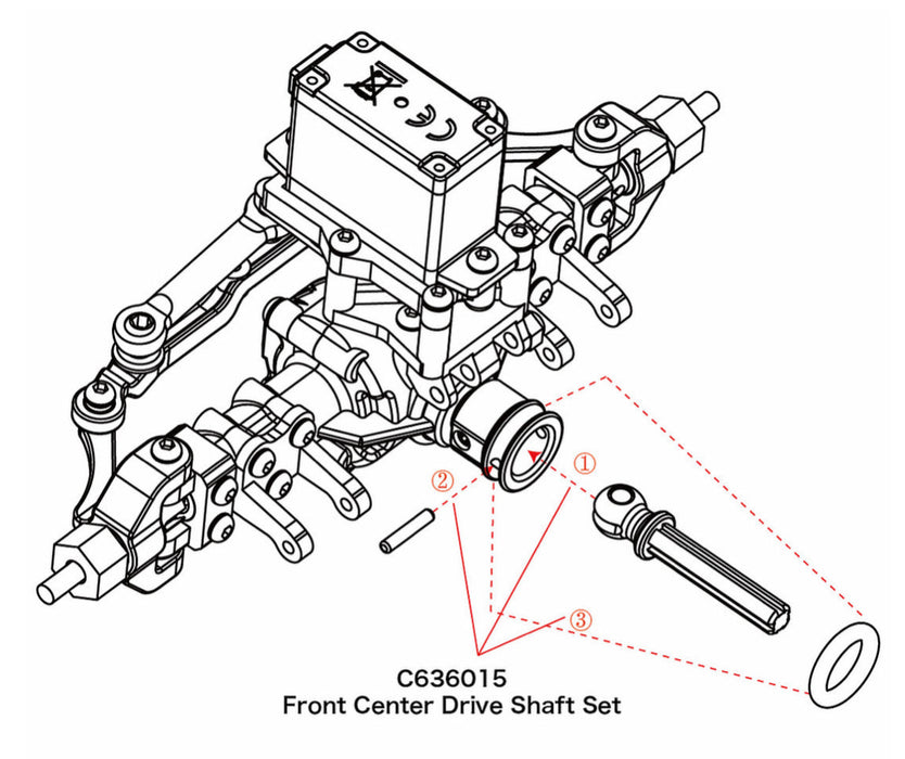 Power Hobby 1/18 Front/Rear Center Drive Shaft Set - PHTOPC636015