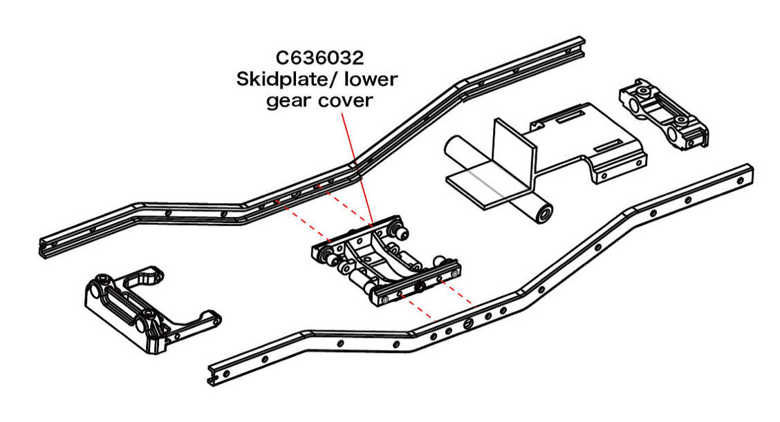 Panda Hobby Lower Gear Cover / Skidplate - PHTC636032