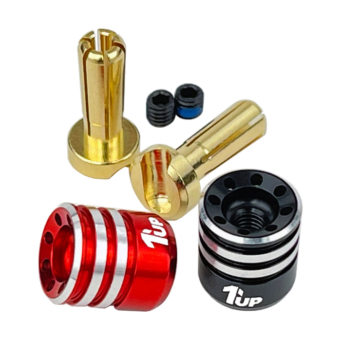 1UP Racing Heatsink Bullet Plugs & Grips - 4mm - 1UP190435